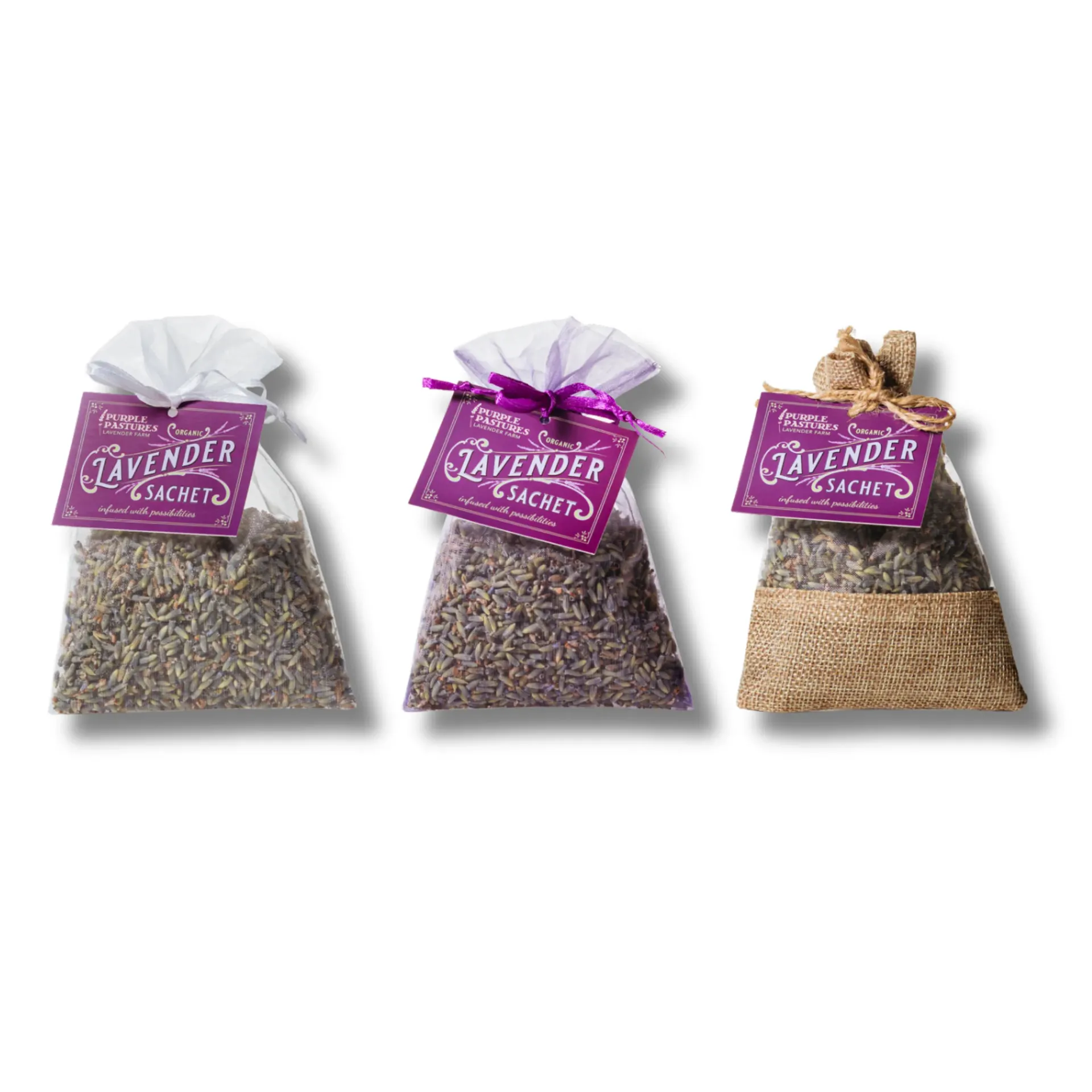 [531P] Organic Organza Sachets (Purple)